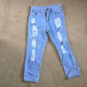 Short boyfriend jeans